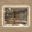 AICA SANITAIRE - Aica sanitaire Miroir simple de salle de bain lumineux LED avec anti-buée et interrupteur tactile intégré 70x50cm - vignette