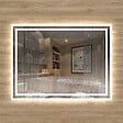 AICA SANITAIRE - Aica sanitaire Miroir simple de salle de bain lumineux LED avec anti-buée et interrupteur tactile intégré 70x50cm - vignette