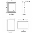 AICA SANITAIRE - Aica sanitaire Miroir simple de salle de bain lumineux LED avec anti-buée et interrupteur tactile intégré 70x50cm - vignette