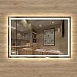 AICA SANITAIRE - Aica sanitaire Miroir de salle de bain lumineux LED avec anti-buée et interrupteur tactile intégré 150x70cm - vignette