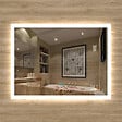 AICA SANITAIRE - Aica sanitaire 100x60cm Miroir de salle de bain lumineux LED avec anti-buée et interrupteur tactile intégré - vignette