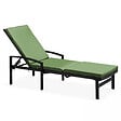 OVIALA - Lot 2 coussins bain de soleil polyester vert 186 x 53 x 5 cm - Picchu - vignette