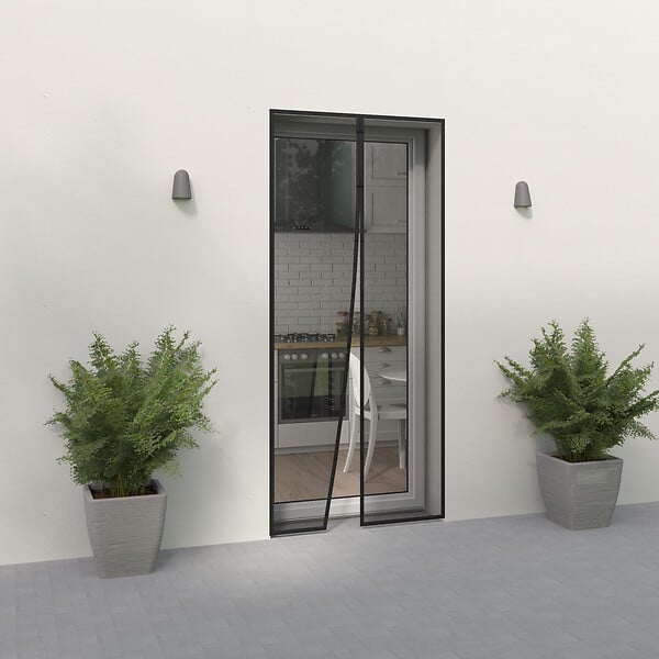 MOUSTIKIT - Moustiquaire rideau aimanté L100xH220 noir - large