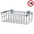 TESA - Tesa  Aluxx Panier de bain/douche en aluminium chromé inoxydable, pose facile sans perçage (40201-00000-00) - vignette