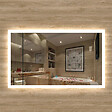 AICA SANITAIRE - Aica sanitaire Miroir de salle de bain lumineux LED avec anti-buée et interrupteur tactile intégré 60x50cm - vignette