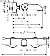 HANSGROHE - Pack Ecostat 1001 CL Mitigeur Thermostatique bain/douche + Set de douche Crometta Vario (13201000-CROMETTA) - vignette
