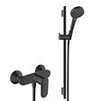 HANSGROHE - Vernis Blend Set de douche avec mitigeur + Douchette à main 2 jets + Barre de douche 65 cm, Noir mat (71640670-Vernis) - vignette