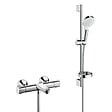 HANSGROHE - Hansgrohe Ecostat universal Pack Mitigeur thermostatique bain/douche + Set de douche Crometta Vario avec porte-savon (13123000-Crometta2) - vignette