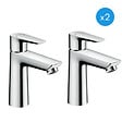 HANSGROHE - Hansgrohe Talis E 110 Lot de 2 mitigeurs de lavabo (71711000-DUO) - vignette