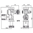 WATTS - Watts SFR® Groupe de sécurité standard pour chauffe-eau, Raccordement femelle Ø 3/4” (2252550) - vignette