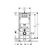 GEBERIT - Ensemble bâti-support Duofix UP100 + réservoir pour WC 112 cm + Plaque DELTA50 + Manchon de raccordement (458.103.00.1-2) - vignette