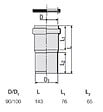 GEBERIT - Ensemble bâti-support Duofix UP100 + réservoir pour WC 112 cm + Plaque DELTA50 + Manchon de raccordement (458.103.00.1-2) - vignette