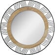 ATMOSPHERA - Miroir rond en metal et bois - O 45 x Ep. 1.5 cm - Noir - vignette