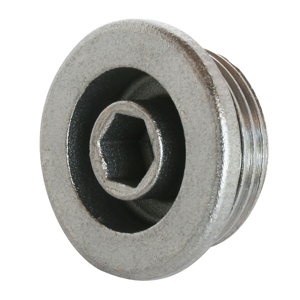 SOMATHERM FOR YOU - Bouchon de terminaison auto-etanche femelle 1/2"  laiton nickele - large