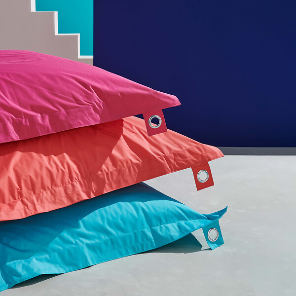 OVIALA - Pouf de jardin xxl polyester drapeau uk 180 x 145 cm - Solys - large