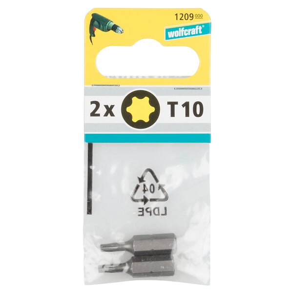 WOLFCRAFT - 2 Embouts Solid. Torx 10 - large