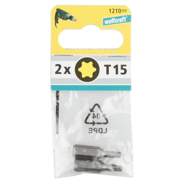 WOLFCRAFT - 2 embouts solid TX 15 - large