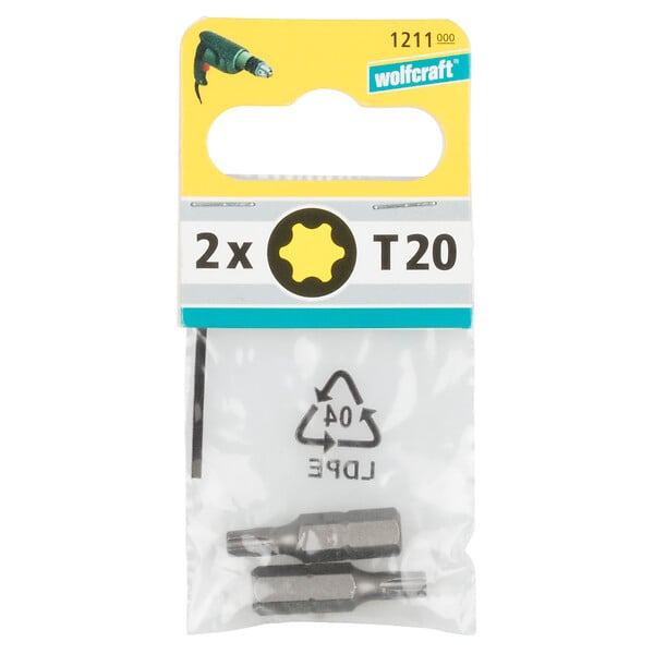 WOLFCRAFT - 2 embouts solid TX 20 - large