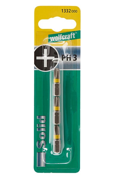 WOLFCRAFT - 3 Embouts Solid Phillips n° 3 - large