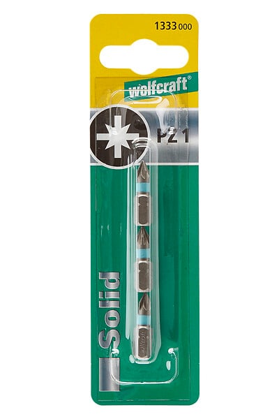 WOLFCRAFT - 3 Embouts Solid Pozidriv n° 1 - large
