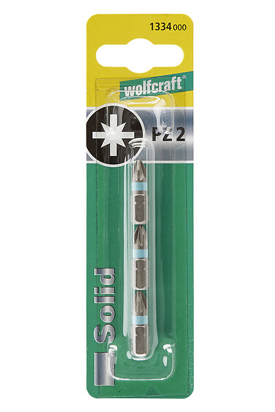 WOLFCRAFT - 3 Embouts Solid Pozidriv n° 2 - large