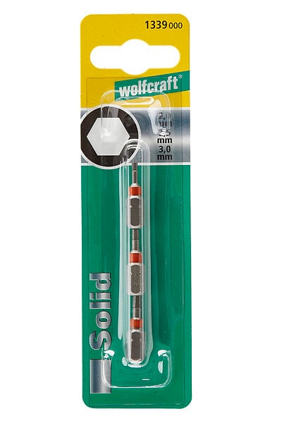 WOLFCRAFT - 3 Embouts Solid 6-Pans. ass - large