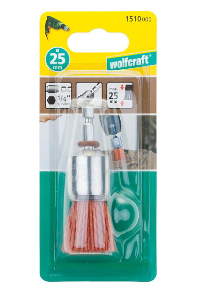 WOLFCRAFT - 1 Brosse nylon rouge pinceau HEX D25 - large