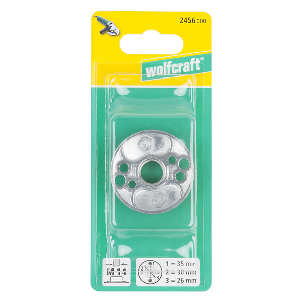 WOLFCRAFT - 1 Ecrou M14 pour meuleuses - large