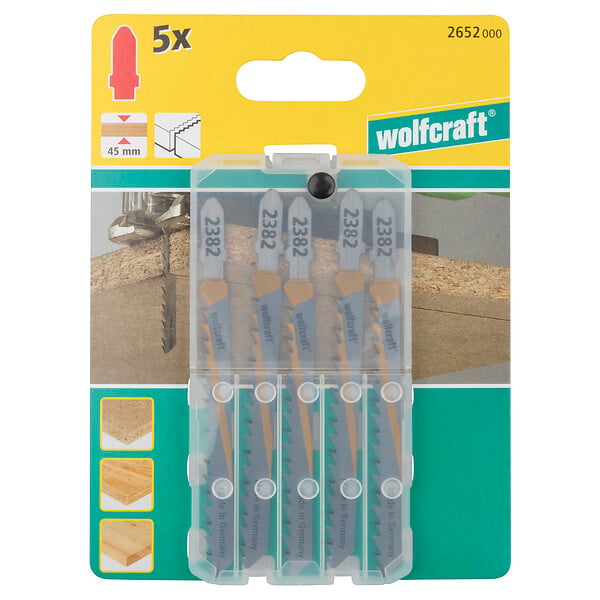 WOLFCRAFT - 5Lames scie saut. HCS L=75mm - large