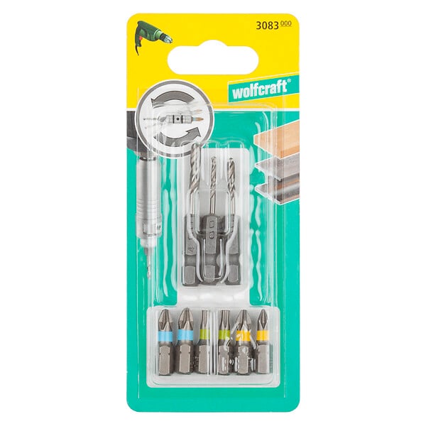 WOLFCRAFT - 1 jeu Flipbit visser 9 pièces - large