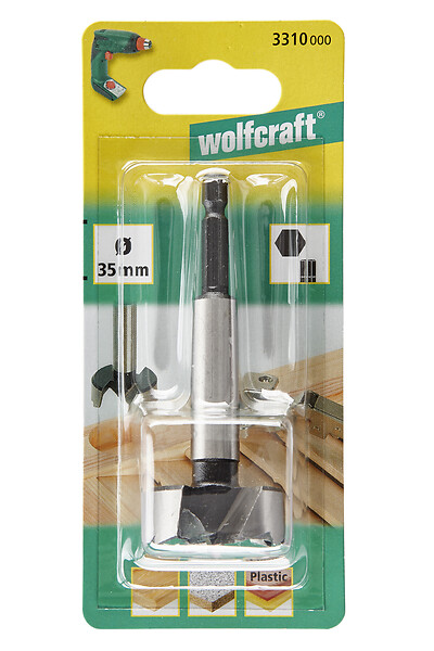WOLFCRAFT - 1 Fraise à bois d'encast L90 D35mm 6-p - large