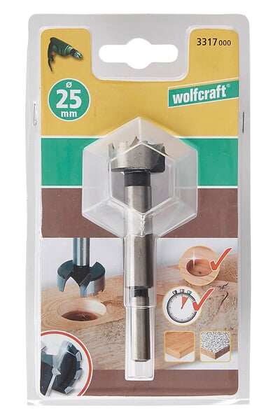 WOLFCRAFT - 1 Fraise à bois d'encast PRO L90 D25mm - large