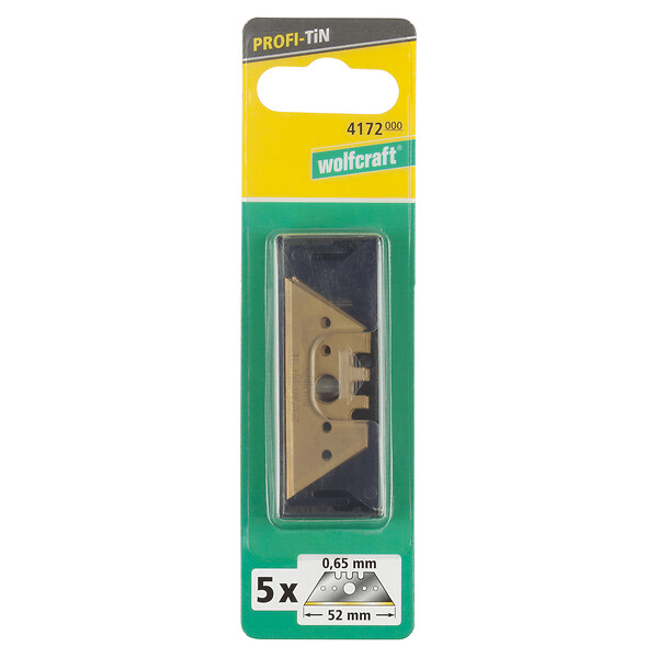 WOLFCRAFT - 5Lames trapèze Pro en boîte 0.65x52mm - large