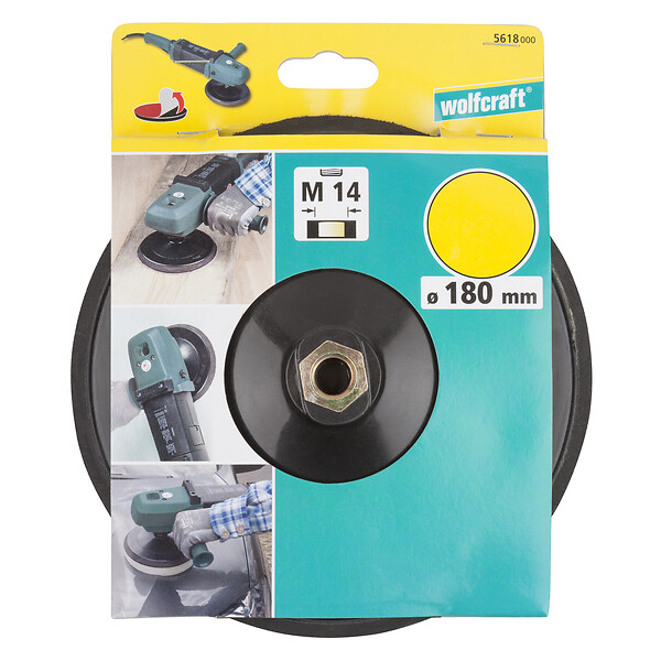 WOLFCRAFT - 1 Plateau auto-agrippant D 180mm M14 - large