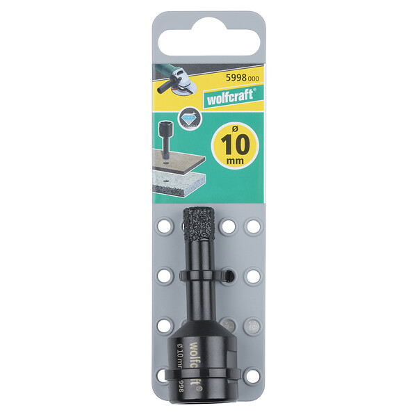 WOLFCRAFT - 1 Trépan diamant carrelage meuleuse Ø10 - large
