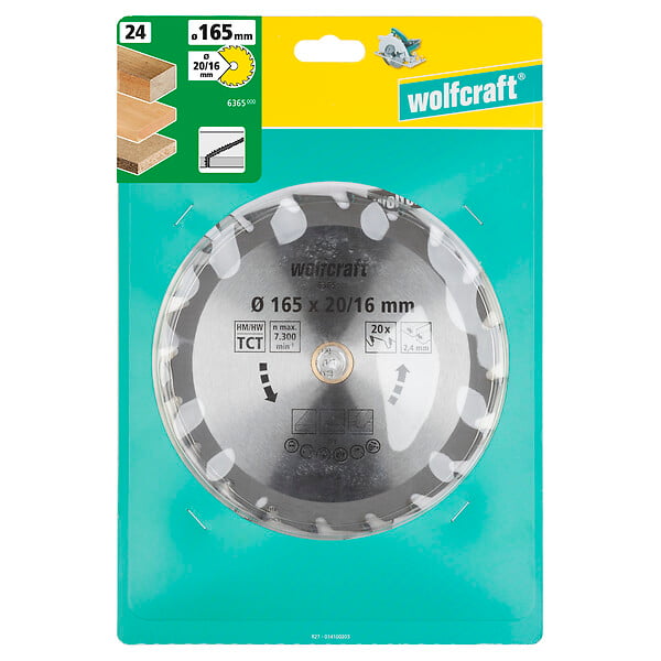 WOLFCRAFT - 1Lame scie circ. CT 20dts D165mm - large