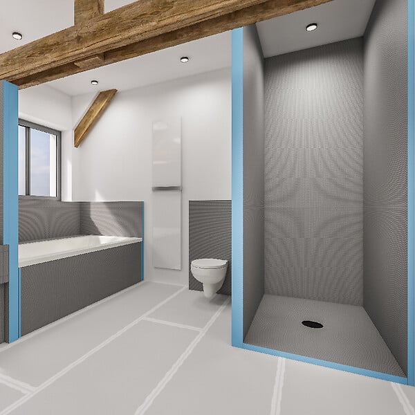 U-TILE - Panneau à carreler angulaire 250 x 15 x 15 cm x 2 cm d'épaisseur - large