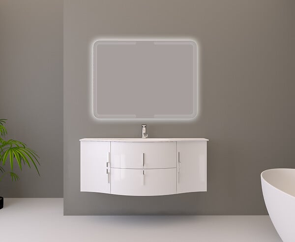 BADENHAUS - Complement sous vasque STING Blanc brillant - large