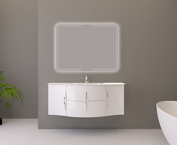 BADENHAUS - Complement sous vasque STING Blanc brillant - large