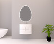 BADENHAUS - Meuble sous-vasque Sting - Blanc brillant - 69cm - vignette