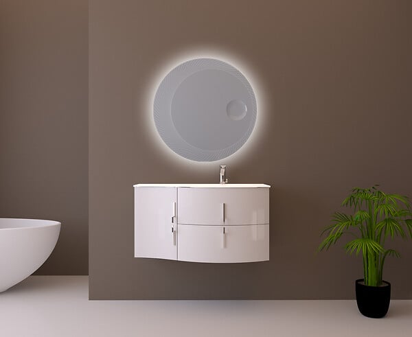 BADENHAUS - Meuble sous-vasque Sting - Blanc brillant - 69cm - large