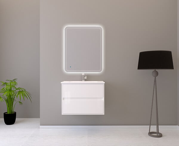 BADENHAUS - Meuble sous-vasque Laura - Blanc opaque - 74cm - large