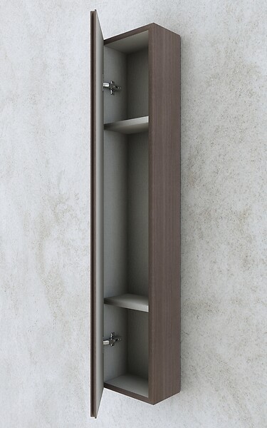 BADENHAUS - Petite armoire avec porte L20x12x100 chene fonce soft - large
