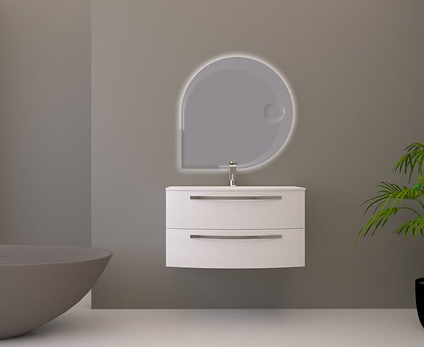BADENHAUS - Sous vasque STELLA 100cm frene blanc - large
