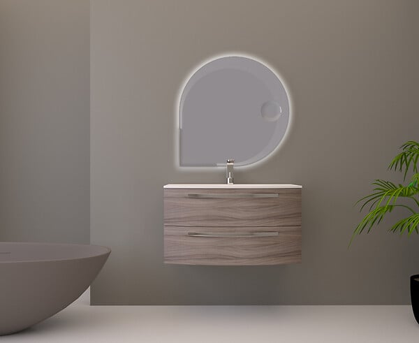BADENHAUS - Sous vasque STELLA 100cm chene tabac - large