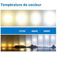 AICA SANITAIRE - AICA Miroir simple de salle de bain tricolore réglable LED avec bluetooth, anti-buée et miroir grossissant,horizontal 160*80cm - vignette