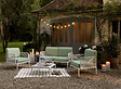 Salon de jardin Reve - Aluminium - Blanc et vert - 4 personnes - vignette