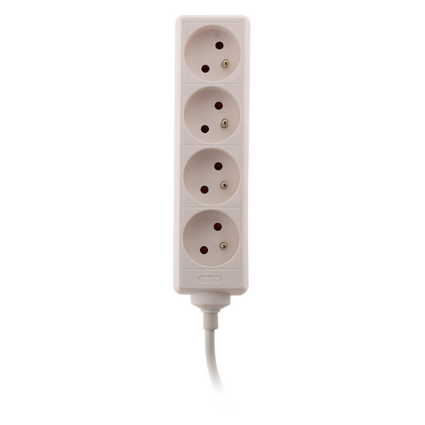 ZENITECH - Bloc multiprise 4 prises 2P+T 16A blanc - Zenitech - large