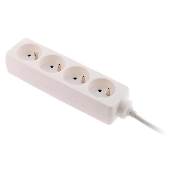 ZENITECH - Bloc multiprise 4 prises 2P+T 16A blanc - Zenitech - large