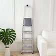 HOSTRÃ–M - Escabeau 5 marches DURA pliable, marchepied léger en aluminium, hauteur plateforme 97cm, pieds antidérapants, charge 150kg, garantie 5 ans Hoström - vignette